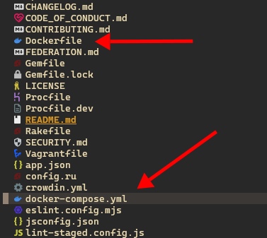 Docker in the Mastodon source code.